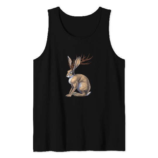 Rabbits Jackalope Rabbit Cryptozoology Cryptid Creature Mythical Tank Tops