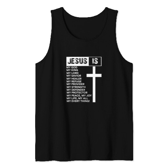 Christian Jesus Christ Christian Jesus Is My Everything Jesus 241 Bible Verse Christ Tank Tops