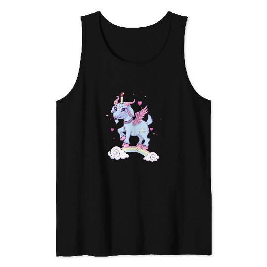 Funny Goats Pastel Goth Creepy Baphomet Satanist Goats Kawaii Emo Nu Goth 41 Tank Tops