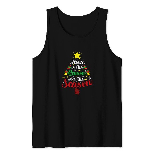 Christian Jesus is The Reason For The Season Jesus Christmas 16 Bibble Jesus Christ Tank Tops