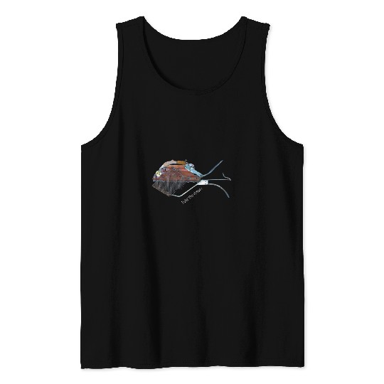 FISH ART LIVIN THE DREAM FUNKY COOL ART Tank Tops