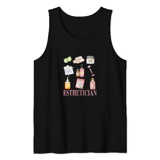 Esthetician Skin Therapist Aesthetician Skincare Esthetician Tank Tops