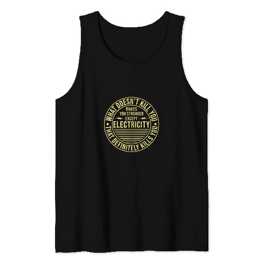 Funny Electrical Lineman Saying Power Lineman Tank Tops