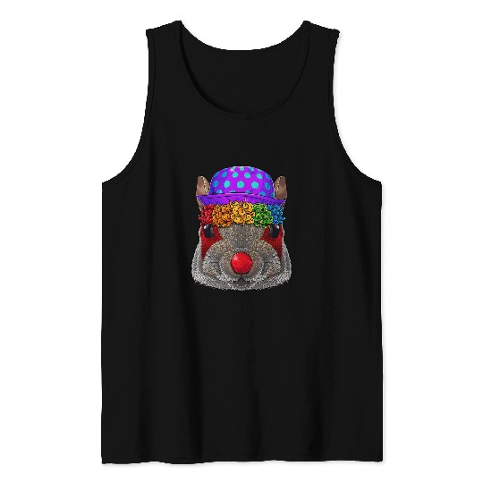 Squirrel Lover Funny Clown Squirrel Circus carnivals Costume Theme Party 57 Tank Tops