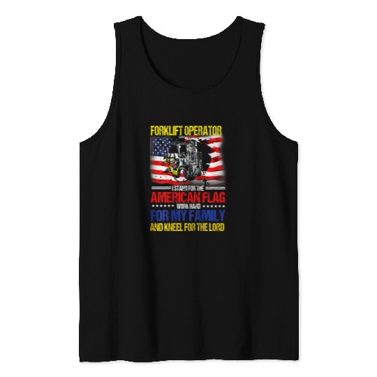 Forklift Operator Design On Back Of Clothing 7 Tank Tops