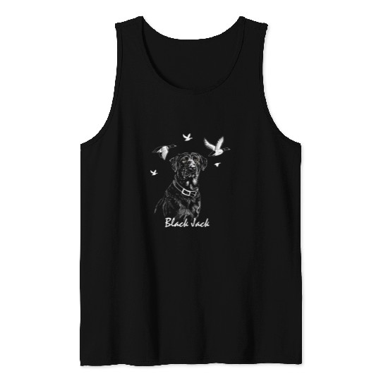 Labrador Lab Dog BLACK JACK LABRADOR BIRD HUNTING RETRIEVER DOG Tank Tops
