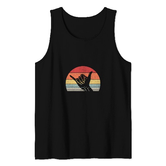 Surf Life vintages Shaka Sign good vibess Hang Loose Hawaii Surfing Tank Tops