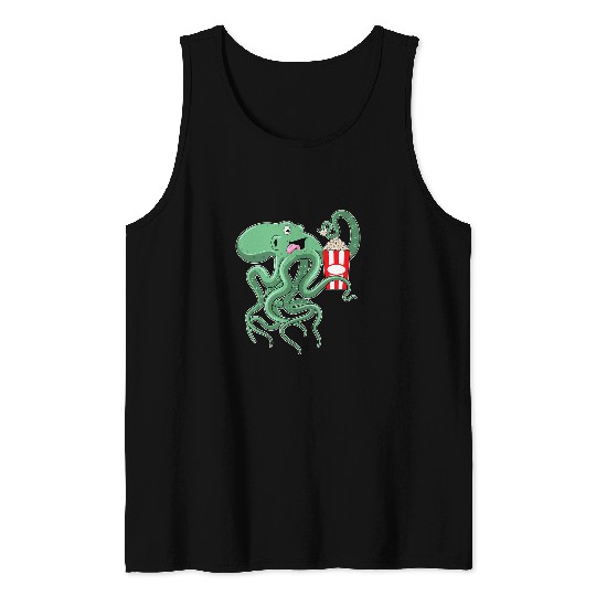 Octopuss Lover Popcorn Tank Tops