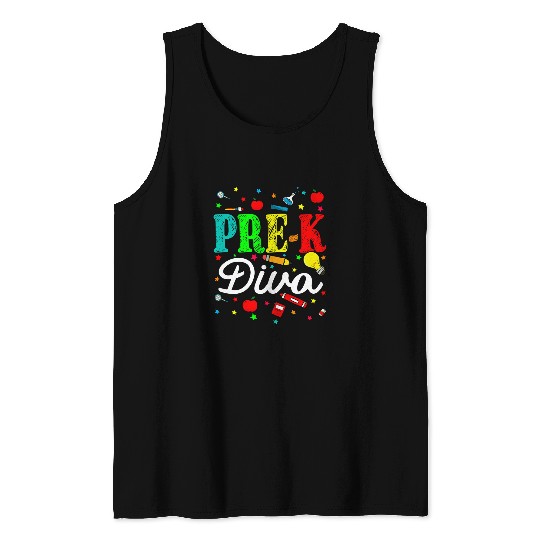 PreK Diva Back To School Teacher Student Tank Tops