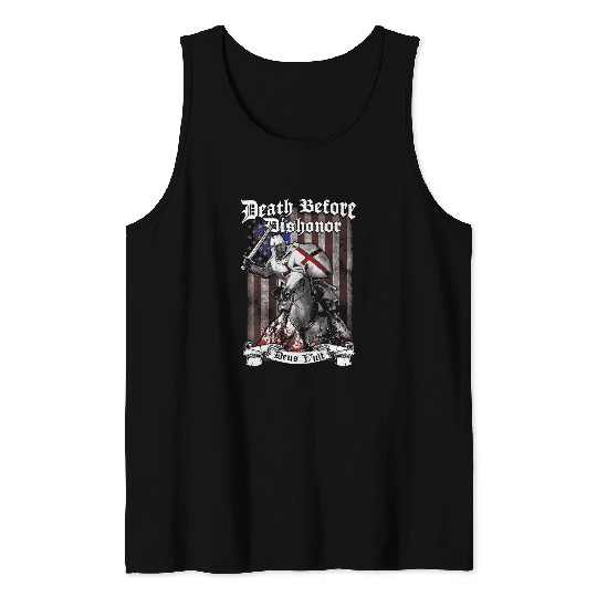 Christian Crusader Knight Templar Warrior Of God I Fear No Evil Christ Tank Tops
