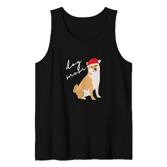 Dog Shiba Inu Mom Christmas Tank Tops