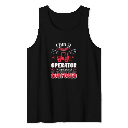 Forklift Operator Goddess Coworker Colleague Work Tank Tops