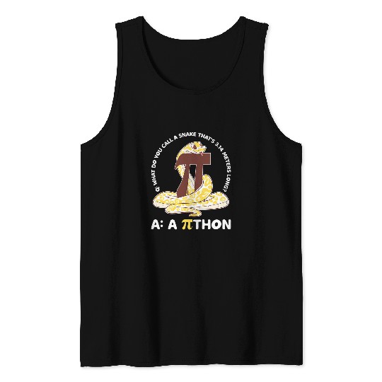 Python Pithon Pi Day Math Teacher Tank Tops