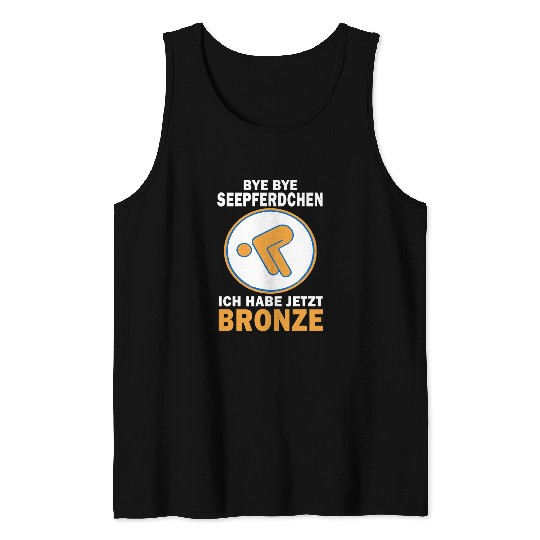 Swimming Pool Bronze Test Passed Swimming Badge Bronze Float 2 8 Tank Tops