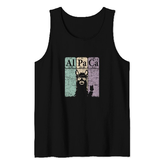 Alpaca Periodic Table Elements Llama Alpaca vintages 2 Tank Tops