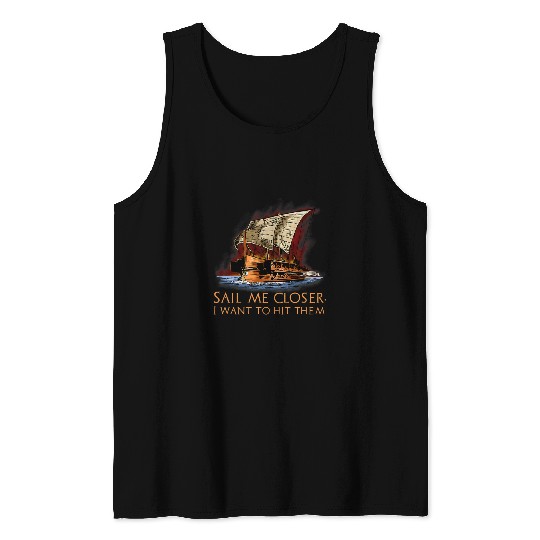 Ancient Greek Trireme Mediterranean Maritime History Tank Tops