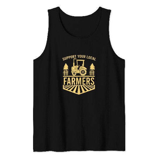 Tractor driving Farm Design Tractor Support Your Farmer Tank Tops