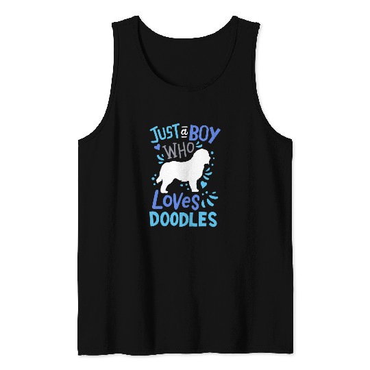 Goldendoodle Kids Doodle Goldendoodle Just a Boy Who Loves Doodles 3 Doodle Dog Tank Tops