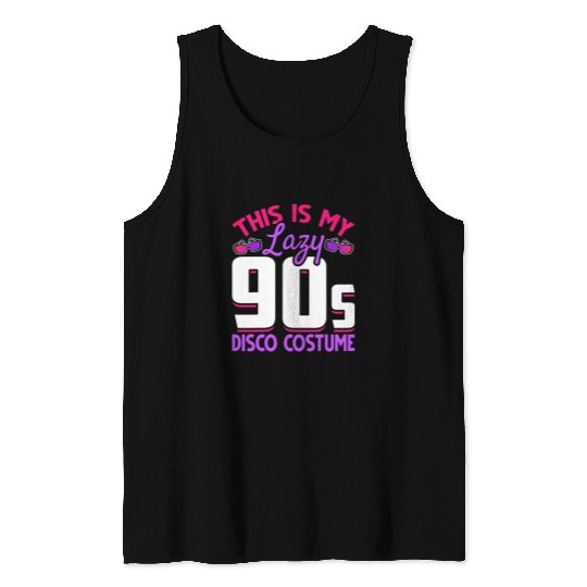 90s Retro Costume Party 1990s Disco Music Lover Nineties Tank Tops