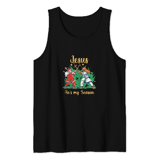 Christian Jesus Is The Reason For The Season Holiday Christmas Christ Tank Tops