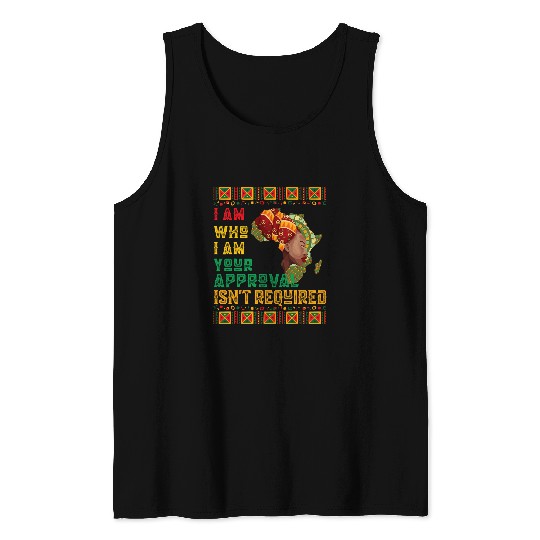 African Black Queen Black History Month fist Juneteenth 1865 Tank Tops