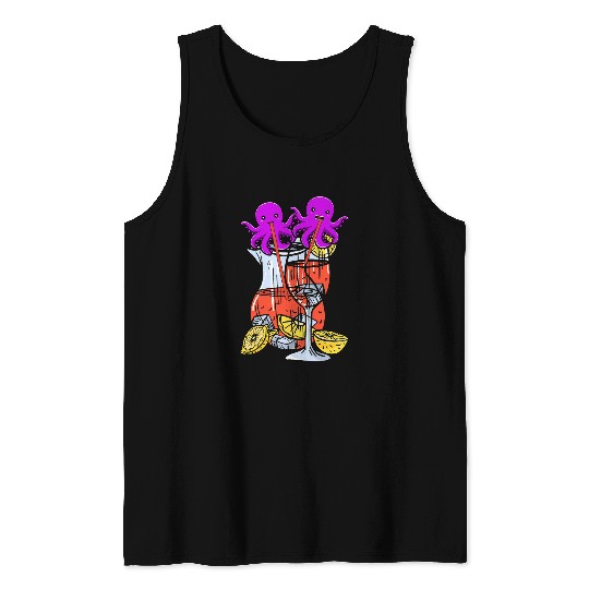 Octopuss Lover Kraken Octopuss Cocktail Cephalopod Kraken Sangria Octopus Tank Tops