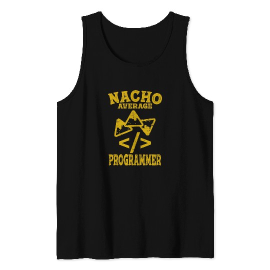 Funny programming Nacho average programmer coding coder taco Tank Tops