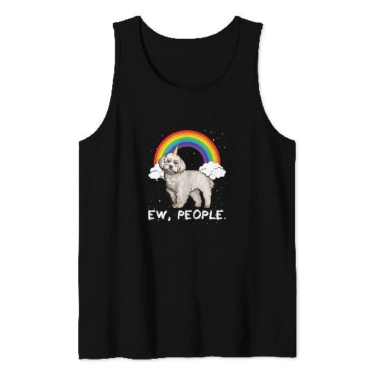 Pony Unicorns Rainbow Maltese Ew People Unicorns Dog Ponies Tank Tops