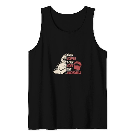 Funny Coder Software Engineer Coding Coffee Programmer Tank Tops