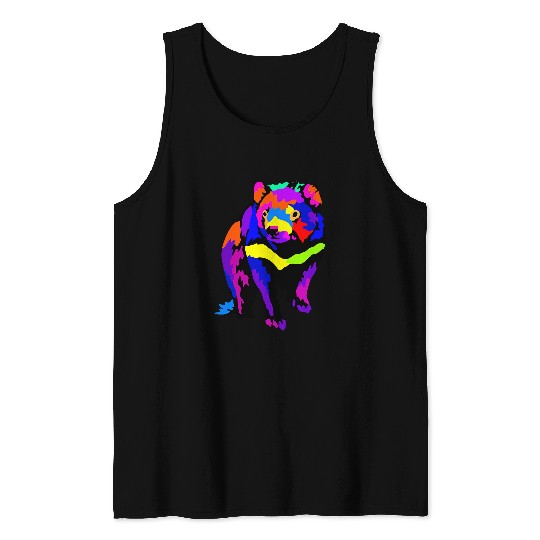 Pop Art Tasmanian Devil Animal Lover Zookeeper Zoologist47 Tank Tops