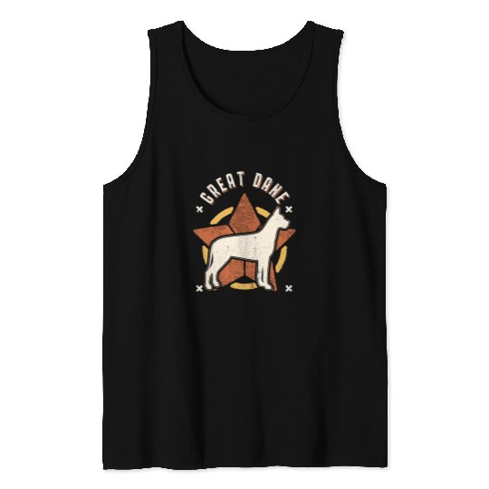 Dog Great Dane vintages Retro Classic Dog Tank Tops