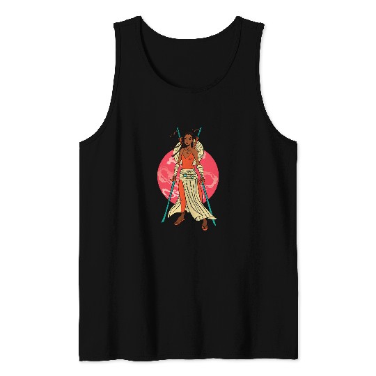 Samurai Warriors Japanese Fashion Japan Afro Samurai Tank Tops