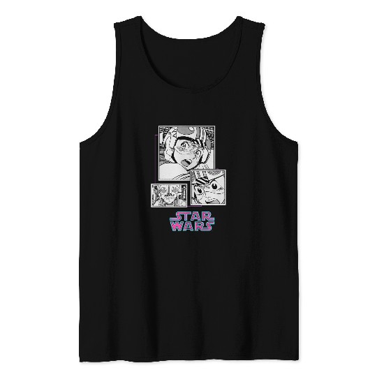 Star Wars Manga Luke Skywalker Xwing Pilot Comic Panels Tank Tops