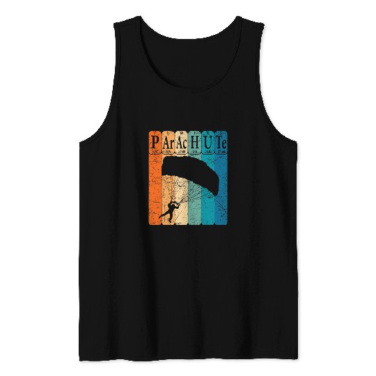 Skydiving Gift Skydiver Periodic Table Elements Skydiving Parachute Tank Tops