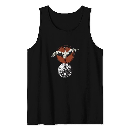 Top China White Crane Martial Arts Design Kung Fu Style Tank Tops