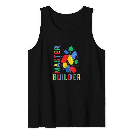 Brick Builder Blocks Funny Blocks Master Builder Kids Blocks 2 Tank Tops