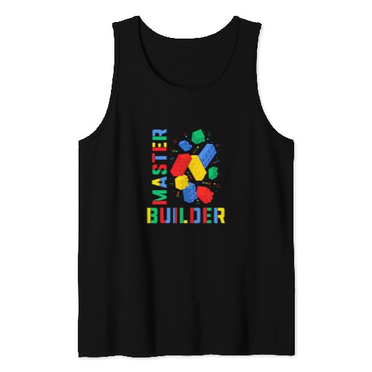 Brick Builder Blocks Funny Blocks Master Builder Kids Blocks 2 Tank Tops
