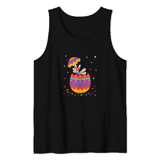 Bunny Ears Eggs Costume Cute Easter Day Graphic Dragonfly Tank Tops