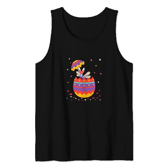 Bunny Ears Eggs Costume Cute Easter Day Graphic Dragonfly Tank Tops