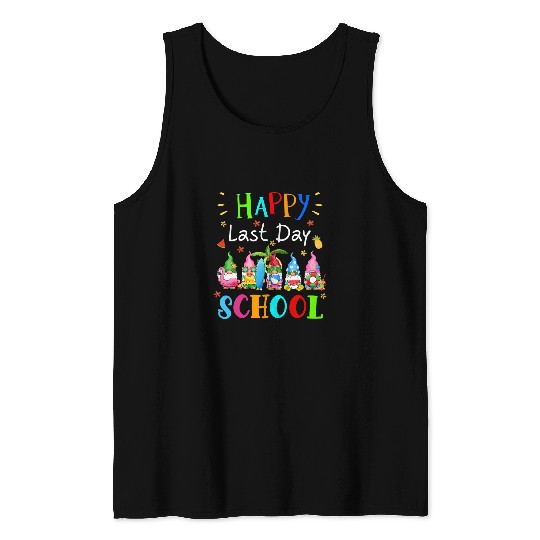 Happy Last Day Of School Teacher Student Graduation Gnomes 2 Tank Tops