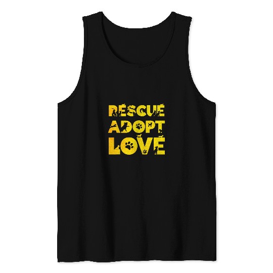 Cute Shelter Dog Rescue Adopt Love Tank Tops