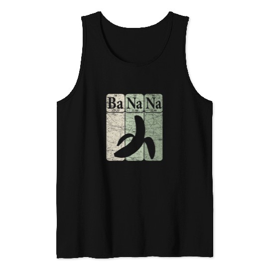 Banana Periodic Table Elements Banana Lover Fruit Nerd 2 Tank Tops