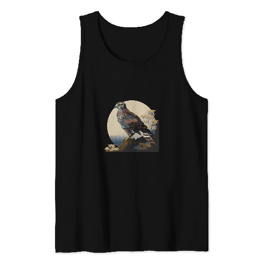 Surrealism Japanese Painting Hawk 1 Tank Tops