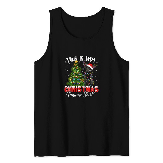 Labrador Lab Dog This is my Christmas Pajama Funny Black Lab Labrador Tank Tops