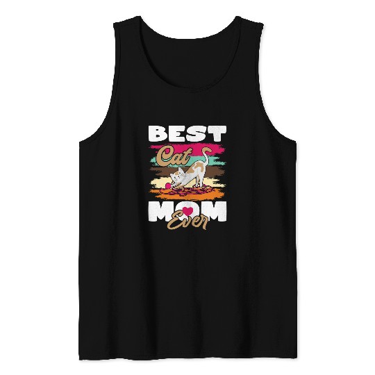 Funny Cat Art Meme bests Cat Mom Ever crazys Cat Woman Tank Tops
