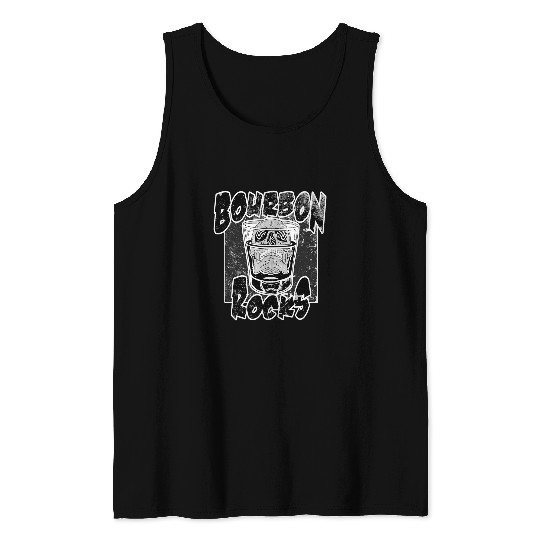 Bourbon Rocks Whiskey Dark Art Aesthetic Tank Tops