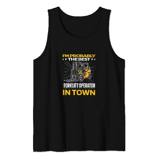 Forklift Operator Warehouse Logistics Forklifter Tank Tops