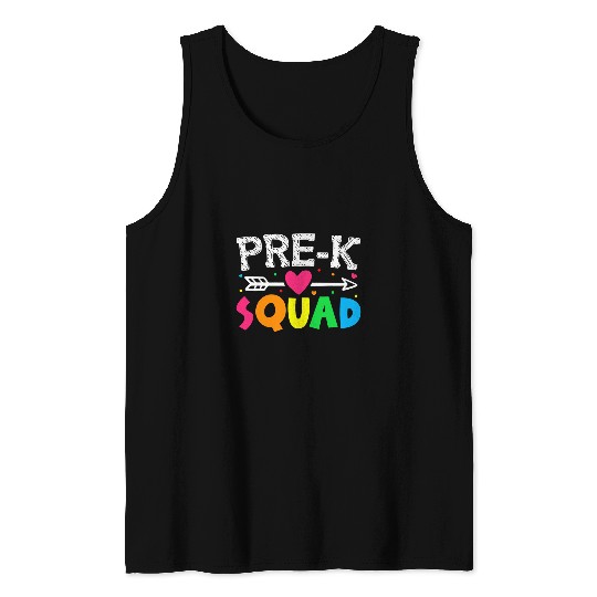 PreK Squad Back to School Teacher Student Apparel Tank Tops