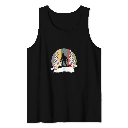 Skiing Ski vintages pine graphic tee snowboarding retro snowboard Tank Tops