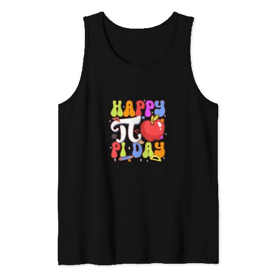 Happy Pi Day Funny Math Geek Nerd Teacher Student Tank Tops